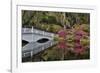 Bridge crossing pond Springtime azalea blooming, Charleston, South Carolina.-Darrell Gulin-Framed Photographic Print