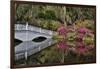 Bridge crossing pond Springtime azalea blooming, Charleston, South Carolina.-Darrell Gulin-Framed Photographic Print