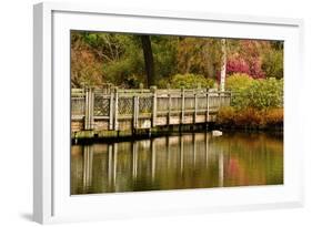 Bridge, Crystal Springs Lake, Rhododendron Garden, Portland, Oregon-Michel Hersen-Framed Photographic Print