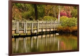 Bridge, Crystal Springs Lake, Rhododendron Garden, Portland, Oregon-Michel Hersen-Framed Photographic Print