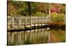 Bridge, Crystal Springs Lake, Rhododendron Garden, Portland, Oregon-Michel Hersen-Stretched Canvas
