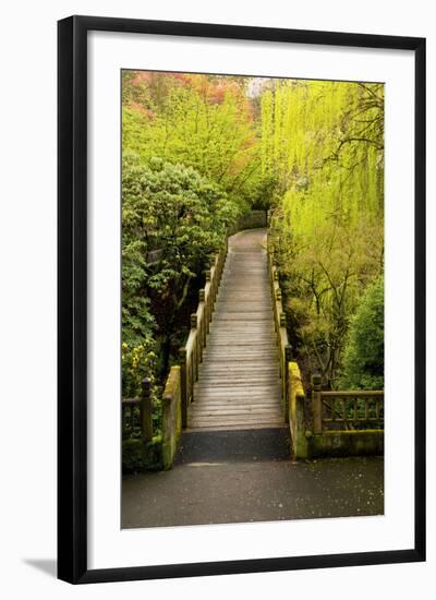 Bridge, Crystal Springs Rhododendron Garden, Portland, Oregon, Usa-Michel Hersen-Framed Photographic Print