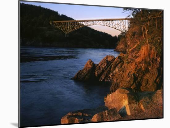 Bridge, Deception Pass State Park, Washington, USA-Charles Gurche-Mounted Premium Photographic Print