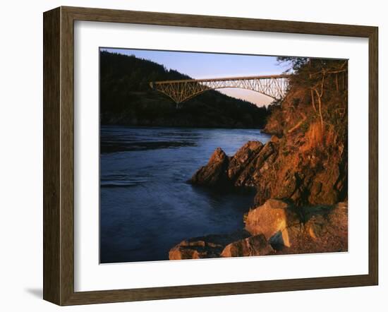 Bridge, Deception Pass State Park, Washington, USA-Charles Gurche-Framed Photographic Print