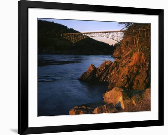 Bridge, Deception Pass State Park, Washington, USA-Charles Gurche-Framed Photographic Print