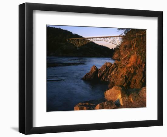 Bridge, Deception Pass State Park, Washington, USA-Charles Gurche-Framed Photographic Print