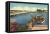 Bridge, Dock, St. Petersburg, Florida-null-Framed Stretched Canvas