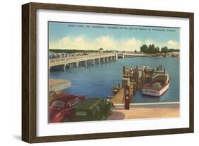 Bridge, Dock, St. Petersburg, Florida-null-Framed Art Print