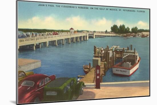 Bridge, Dock, St. Petersburg, Florida-null-Mounted Art Print