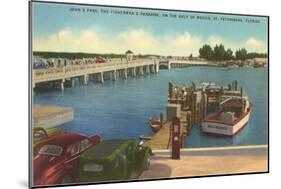 Bridge, Dock, St. Petersburg, Florida-null-Mounted Art Print