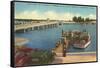 Bridge, Dock, St. Petersburg, Florida-null-Framed Stretched Canvas
