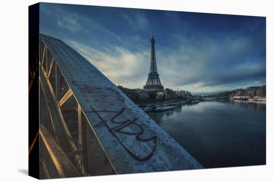 Bridge, Eiffel, Paris, France-Sebastien Lory-Stretched Canvas