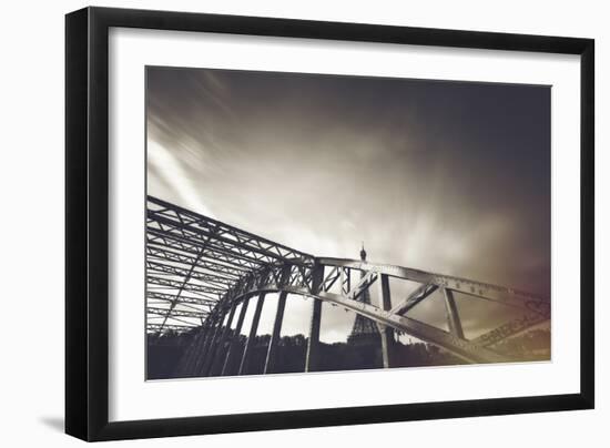 Bridge, Eiffel, Paris, France-Sebastien Lory-Framed Photographic Print