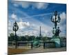 Bridge Eiffel Tower, Paris-null-Mounted Art Print