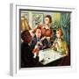 "Bridge Game", October 14, 1950-Constantin Alajalov-Framed Giclee Print