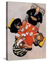 "Bridge Game" or "Playing Cards", May 15,1948-Norman Rockwell-Stretched Canvas