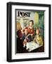 "Bridge Game" Saturday Evening Post Cover, October 14, 1950-Constantin Alajalov-Framed Giclee Print