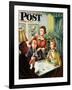 "Bridge Game" Saturday Evening Post Cover, October 14, 1950-Constantin Alajalov-Framed Giclee Print