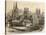 Bridge, Gateway and Cathedral of Burgos, Illustration from 'spanish Pictures' by the Rev. Samuel…-null-Stretched Canvas