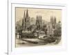 Bridge, Gateway and Cathedral of Burgos, Illustration from 'spanish Pictures' by the Rev. Samuel…-null-Framed Giclee Print