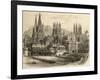 Bridge, Gateway and Cathedral of Burgos, Illustration from 'spanish Pictures' by the Rev. Samuel…-null-Framed Giclee Print