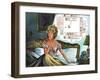 "Bridge Hand Disturbs Sleep," December 1, 1962-Constantin Alajalov-Framed Giclee Print