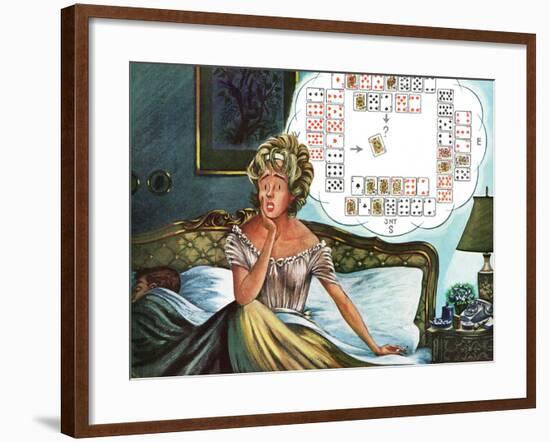 "Bridge Hand Disturbs Sleep," December 1, 1962-Constantin Alajalov-Framed Giclee Print