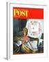 "Bridge Hand Disturbs Sleep," Saturday Evening Post Cover, December 1, 1962-Constantin Alajalov-Framed Giclee Print