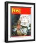 "Bridge Hand Disturbs Sleep," Saturday Evening Post Cover, December 1, 1962-Constantin Alajalov-Framed Giclee Print