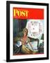 "Bridge Hand Disturbs Sleep," Saturday Evening Post Cover, December 1, 1962-Constantin Alajalov-Framed Giclee Print