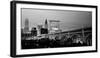 Bridge in a City Lit Up at Dusk, Detroit Avenue Bridge, Cleveland, Ohio, USA-null-Framed Premium Photographic Print