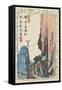 Bridge in a Gorge, 1831-Utagawa Hiroshige-Framed Stretched Canvas