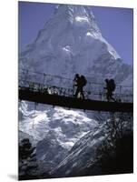 Bridge in Ama Dablam, Nepal-Michael Brown-Mounted Premium Photographic Print