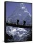 Bridge in Ama Dablam, Nepal-Michael Brown-Framed Stretched Canvas