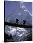 Bridge in Ama Dablam, Nepal-Michael Brown-Stretched Canvas