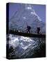 Bridge in Ama Dablam, Nepal-Michael Brown-Stretched Canvas