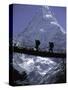 Bridge in Ama Dablam, Nepal-Michael Brown-Stretched Canvas