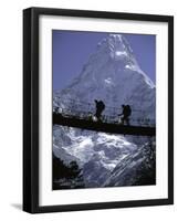 Bridge in Ama Dablam, Nepal-Michael Brown-Framed Photographic Print