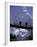 Bridge in Ama Dablam, Nepal-Michael Brown-Framed Photographic Print