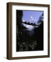 Bridge in Ama Dablam, Nepal-Michael Brown-Framed Photographic Print