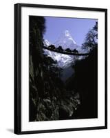 Bridge in Ama Dablam, Nepal-Michael Brown-Framed Photographic Print