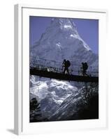 Bridge in Ama Dablam, Nepal-Michael Brown-Framed Photographic Print