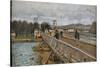 Bridge in Argenteuil-Alfred Sisley-Stretched Canvas