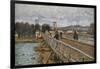 Bridge in Argenteuil-Alfred Sisley-Framed Art Print