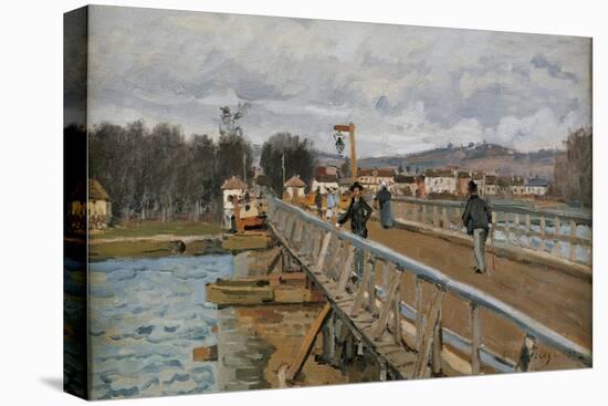 Bridge in Argenteuil-Alfred Sisley-Stretched Canvas