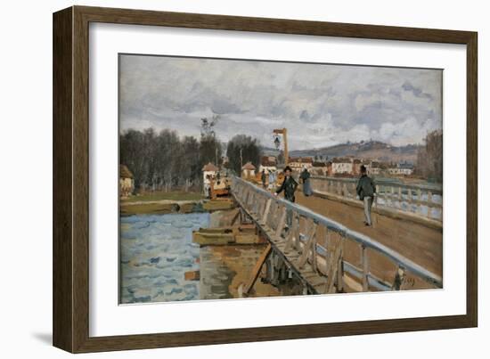 Bridge in Argenteuil-Alfred Sisley-Framed Art Print