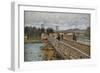Bridge in Argenteuil-Alfred Sisley-Framed Art Print