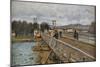 Bridge in Argenteuil-Alfred Sisley-Mounted Art Print