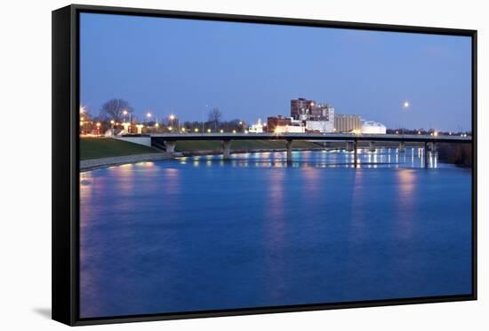 Bridge in Indianapolis-benkrut-Framed Stretched Canvas