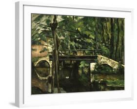 Bridge in Maincy, c.1879-Paul Cézanne-Framed Giclee Print